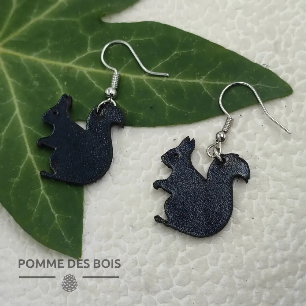 Bijoux - Boucles d'oreilles - Ecureuil - POMME DES BOIS