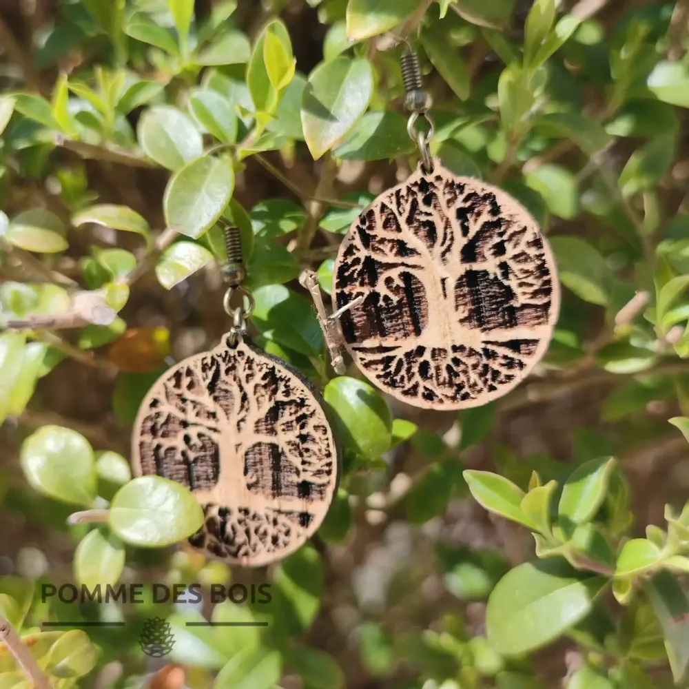 Jewelry - Earrings - Tree of life (dark) - POMME DES BOIS
