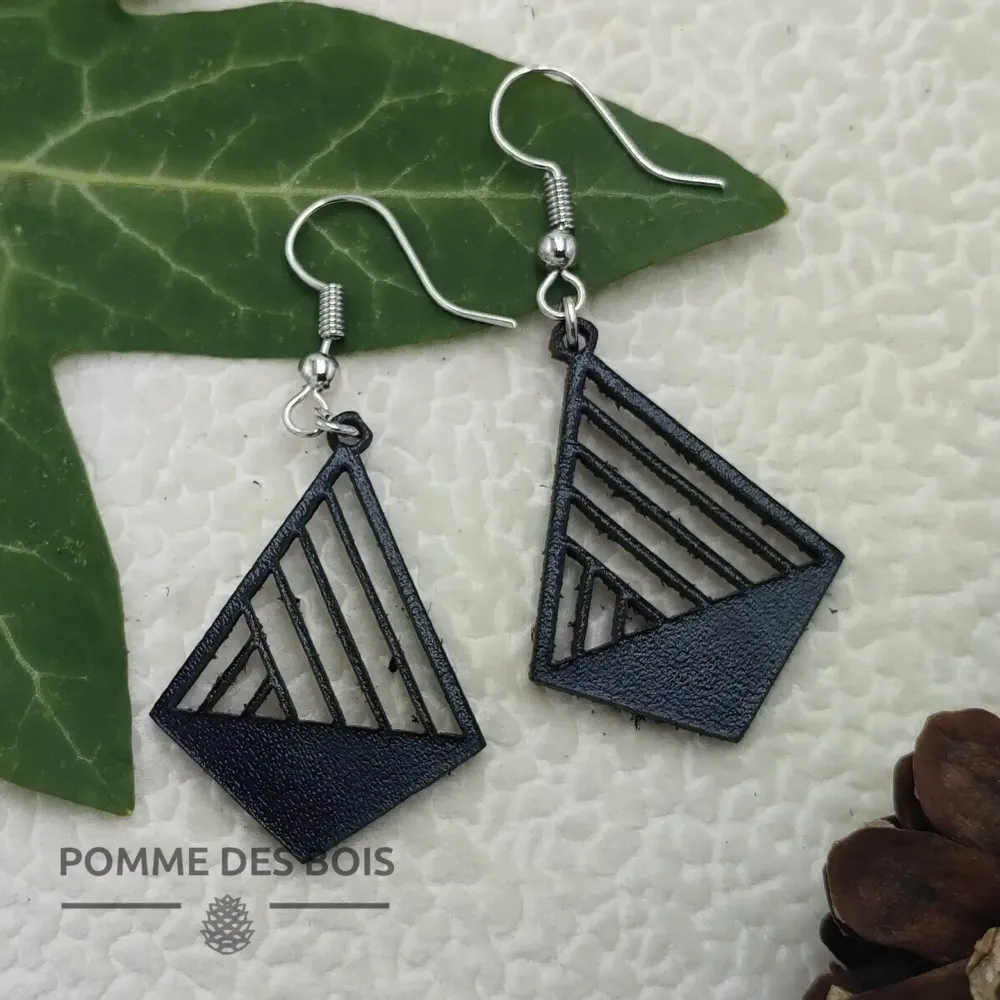 Bijoux - Boucles d'oreilles - Voilier Graphique - POMME DES BOIS
