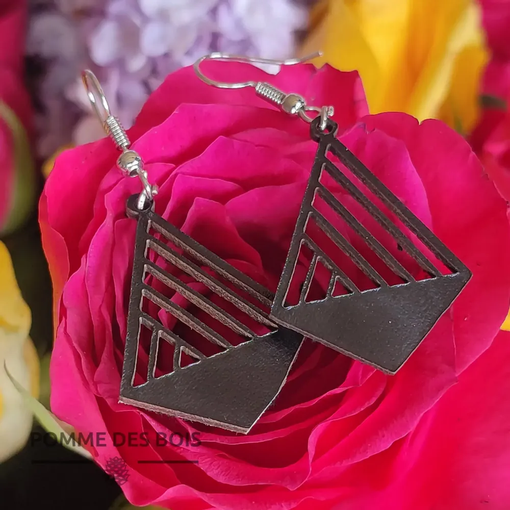 Bijoux - Boucles d'oreilles - Voilier Graphique - POMME DES BOIS