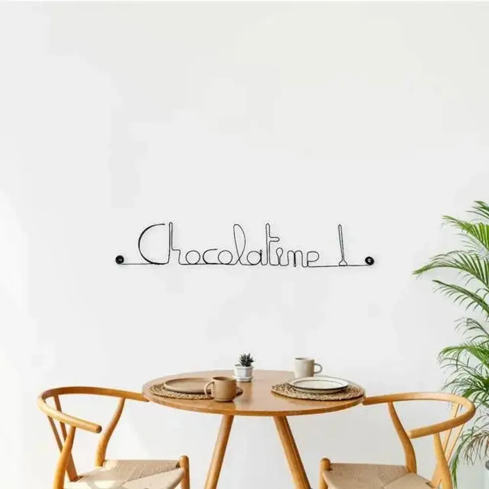 Other wall decoration - Wire wall decoration” Chocolatine! ” - to pin - BIJOUX DE MUR