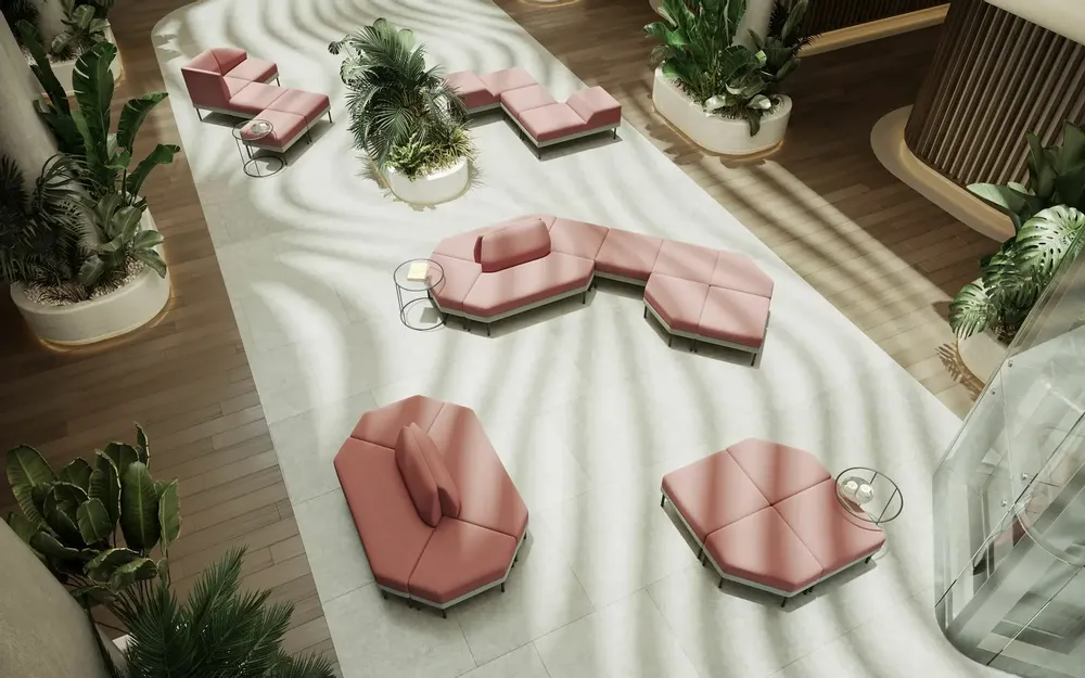 Gym and fitness equipment for hospitalities & contracts - MoveMe modular sofa - STYLE HOME CONTRACT
