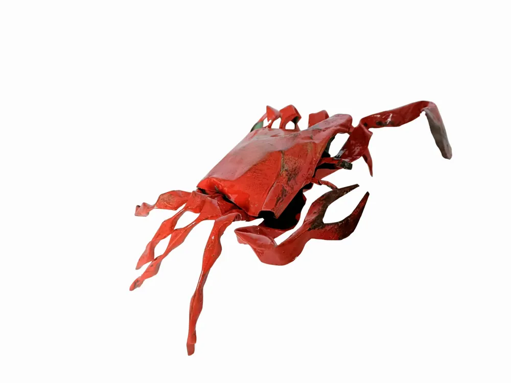 Outdoor decorative accessories - Recycled Crab Can Sculpture 13cm - TERRE SAUVAGE