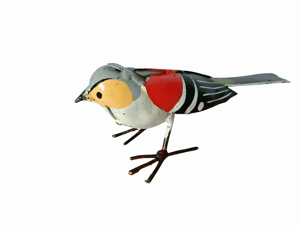 Outdoor decorative accessories - Finch Recycled Metal Sculpture 14x6.5cm - TERRE SAUVAGE