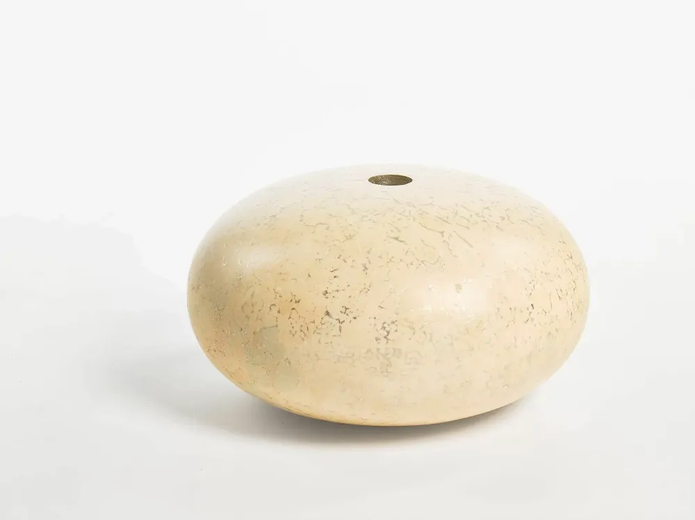 Decorative objects - Sphere Egg Ivory, Handmade Interior Design Vase - DV DESIGN