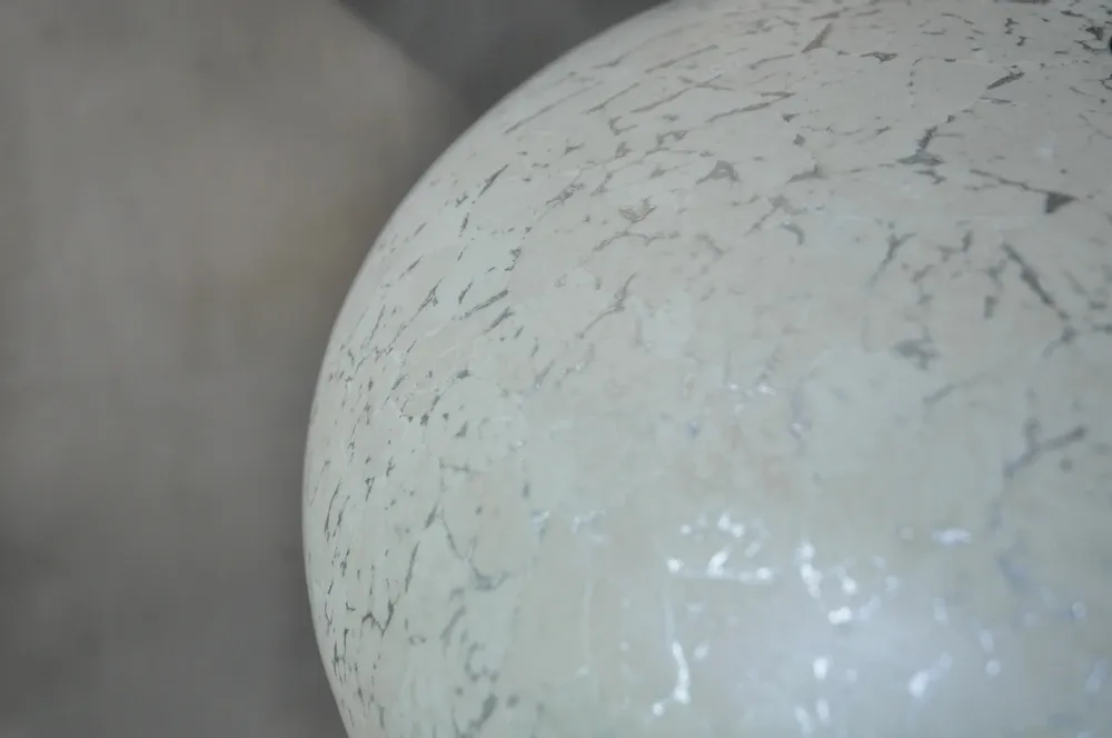 Decorative objects - Sphere Egg Ivory, Handmade Interior Design Vase - DV DESIGN