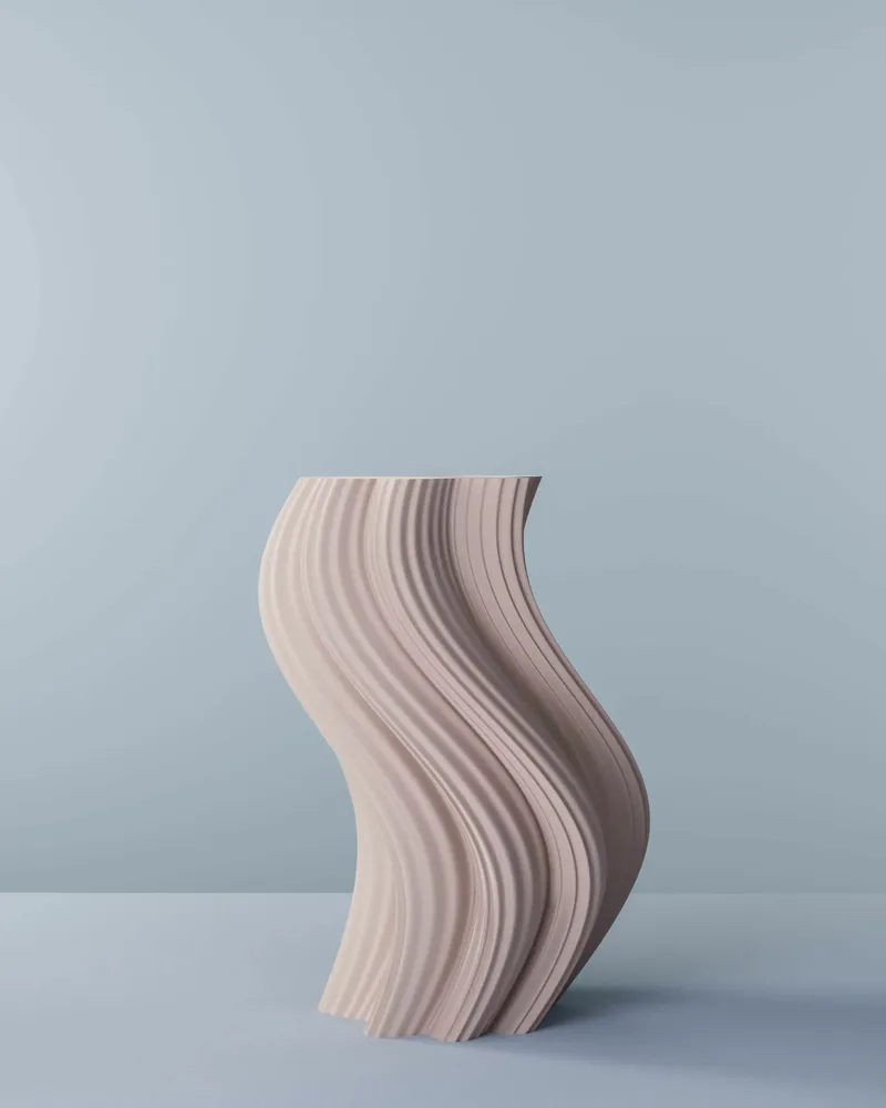 Office design and planning - Vase "Heat Wave" - AURA 3D