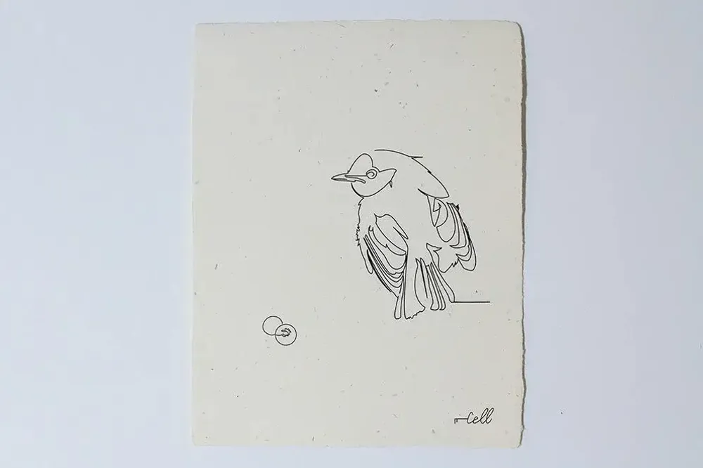 Gifts - Correspondence card 12.5x16.6cm HANDMADE PAPER - COSETTE ET LES LYS