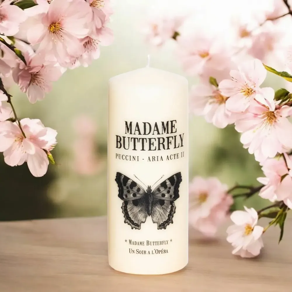 Decorative objects - MADAME BUTTERFLY - TATTOOED CANDLE - UN SOIR A L'OPERA