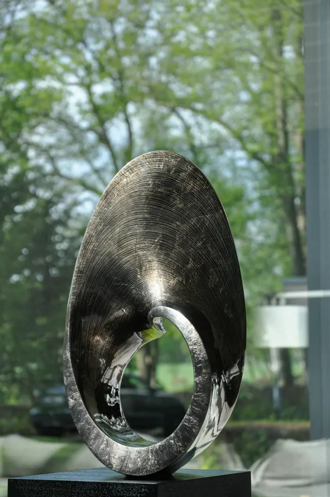 Design objects - Spiral Line Silver, Handmade Interior Design Sculpture - DV DESIGN