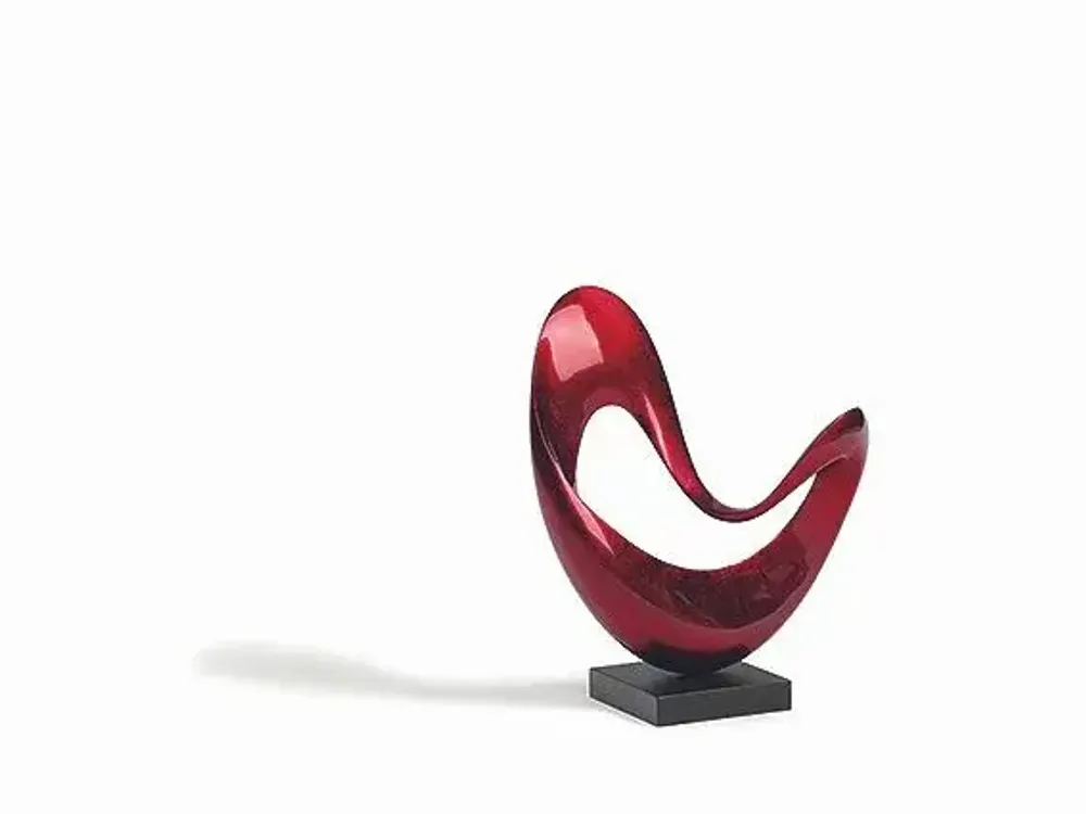 Objets de décoration - 683 Rouge chaud, Interieur Fait Main Sculpture Design - DV DESIGN