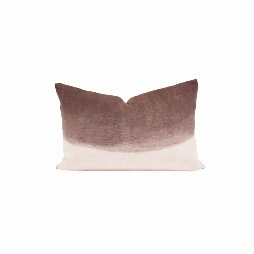 Fabric cushions - Dip & Dye TALC cotton cushion cover 40x60 cm - BED AND PHILOSOPHY
