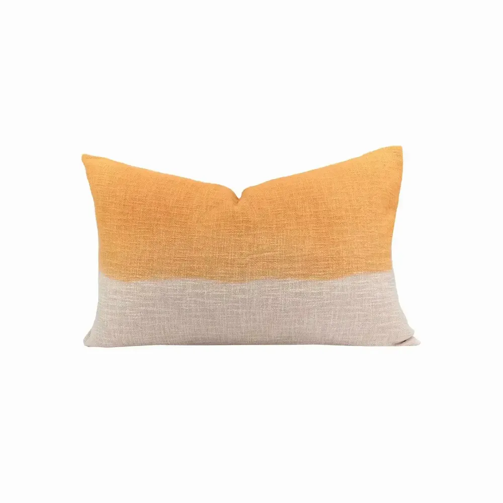 Fabric cushions - Dip & Dye TALC cotton cushion cover 40x60 cm - BED AND PHILOSOPHY
