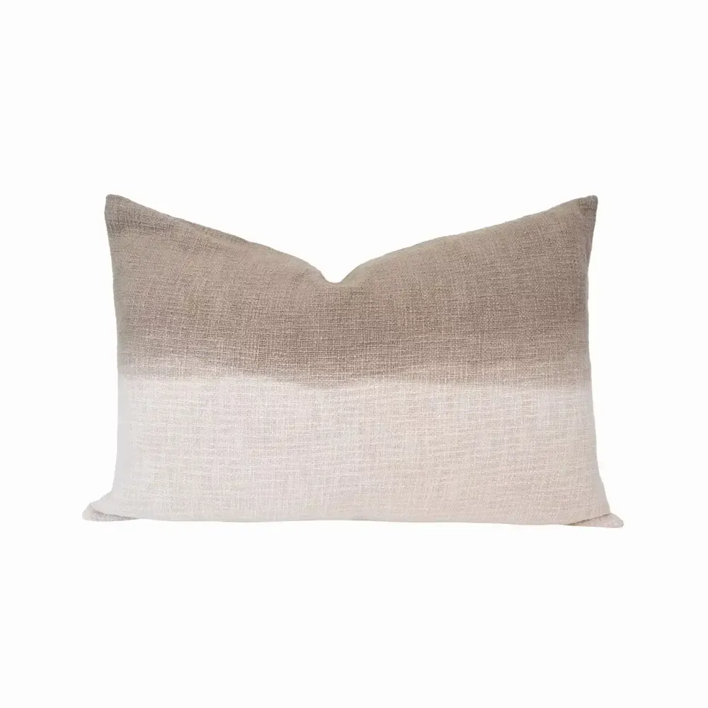 Fabric cushions - Dip & Dye TALC cotton cushion cover 40x60 cm - BED AND PHILOSOPHY