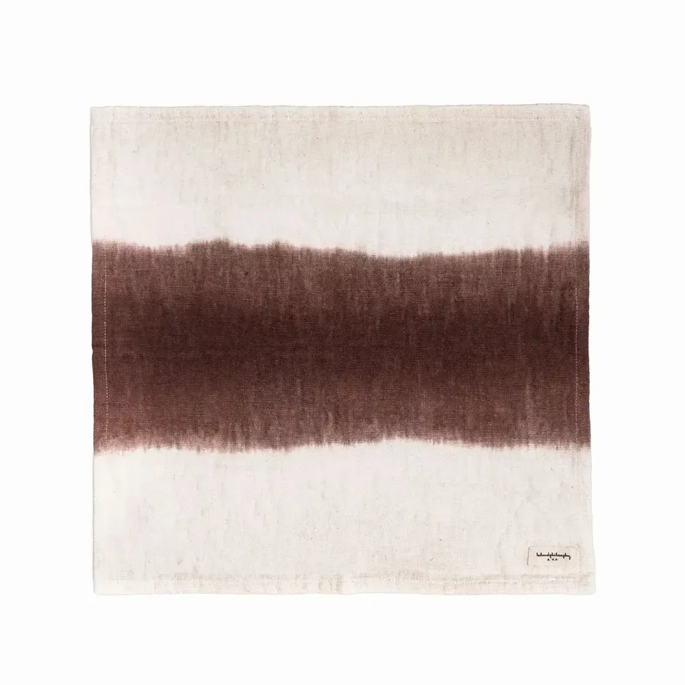 Table cloths - TANDORI Dip & Dye cotton mini tablecloth 100x100 cm - BED AND PHILOSOPHY