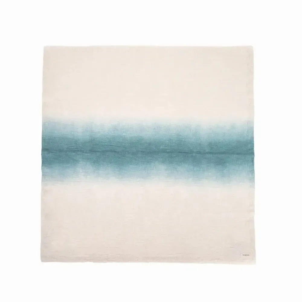 Table cloths - TANDORI Dip & Dye cotton mini tablecloth 100x100 cm - BED AND PHILOSOPHY