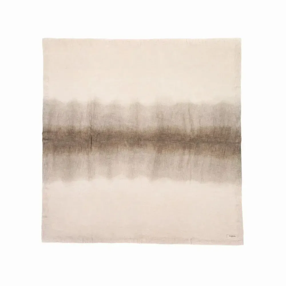 Table cloths - TANDORI Dip & Dye cotton mini tablecloth 100x100 cm - BED AND PHILOSOPHY