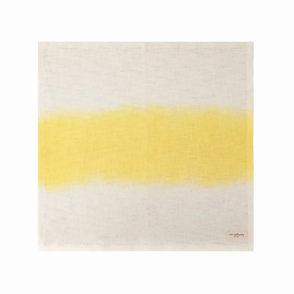 Table cloths - TANDORI Dip & Dye cotton mini tablecloth 100x100 cm - BED AND PHILOSOPHY