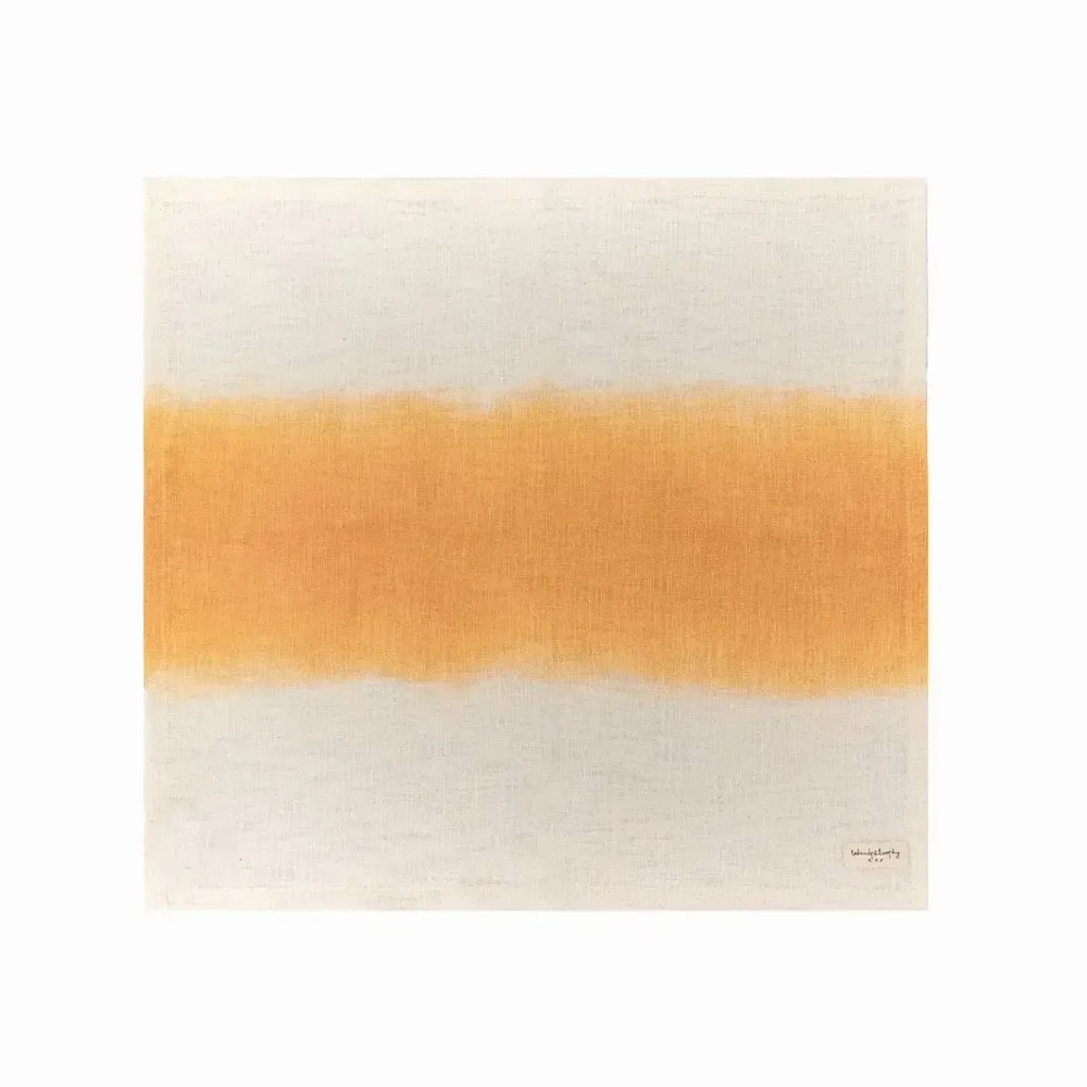 Table cloths - TANDORI Dip & Dye cotton mini tablecloth 100x100 cm - BED AND PHILOSOPHY