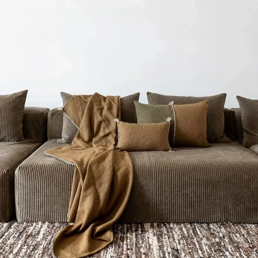 Fabric cushions - ELNINO cotton cushion cover 25x40 cm - BED AND PHILOSOPHY