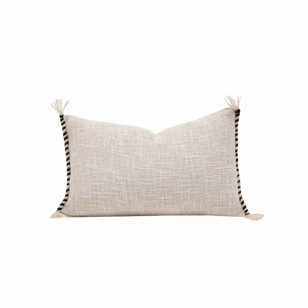 Fabric cushions - ELNINO cotton cushion cover 25x40 cm - BED AND PHILOSOPHY