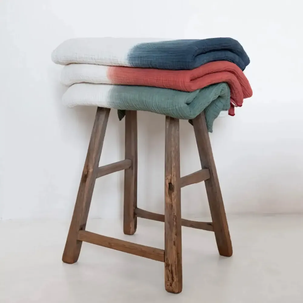 Bath towels - PHILO3 cotton gauze quadruple napkin 150x180 cm - BED AND PHILOSOPHY