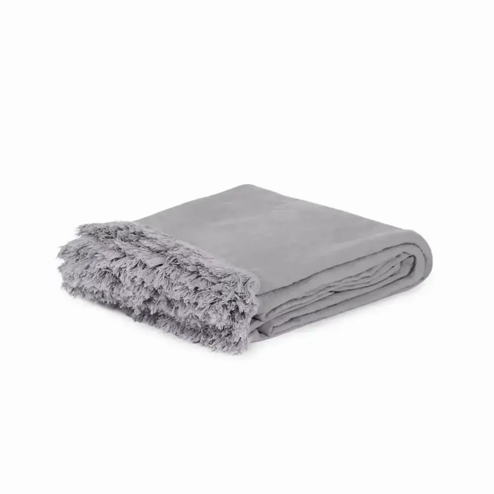 Linge de lit - Couvre lit frangé GANGFRANGE 250x250 cm - BED AND PHILOSOPHY
