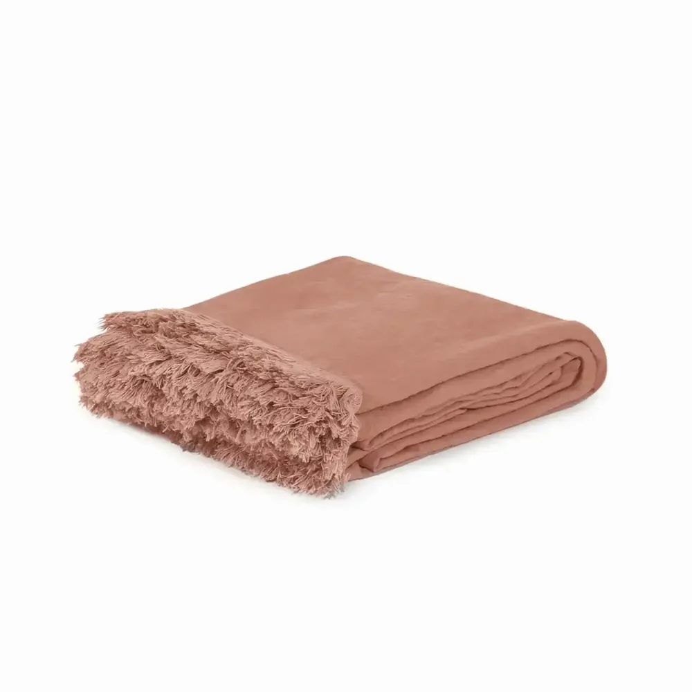 Linge de lit - Couvre lit frangé GANGFRANGE 250x250 cm - BED AND PHILOSOPHY