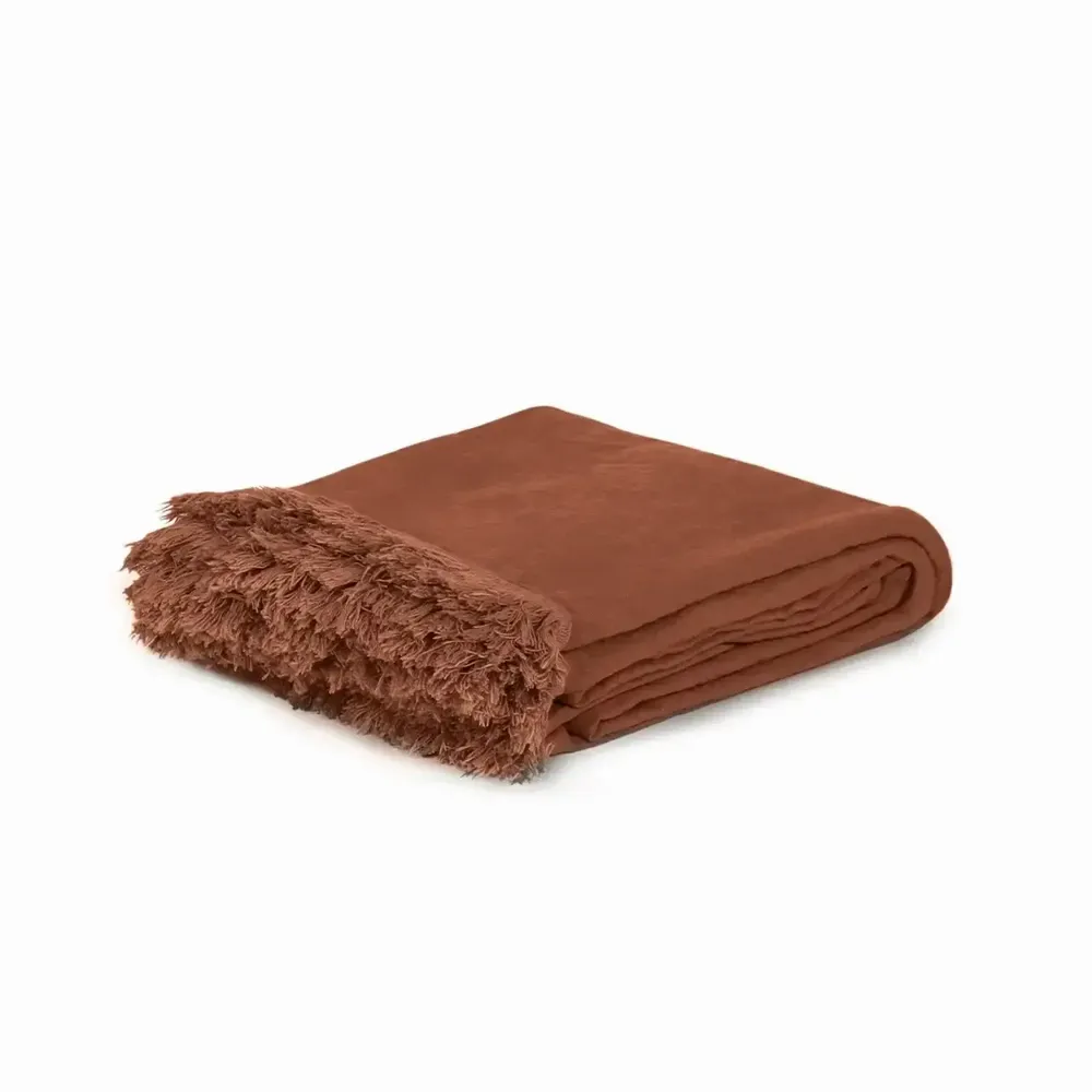 Linge de lit - Couvre lit frangé GANGFRANGE 250x250 cm - BED AND PHILOSOPHY