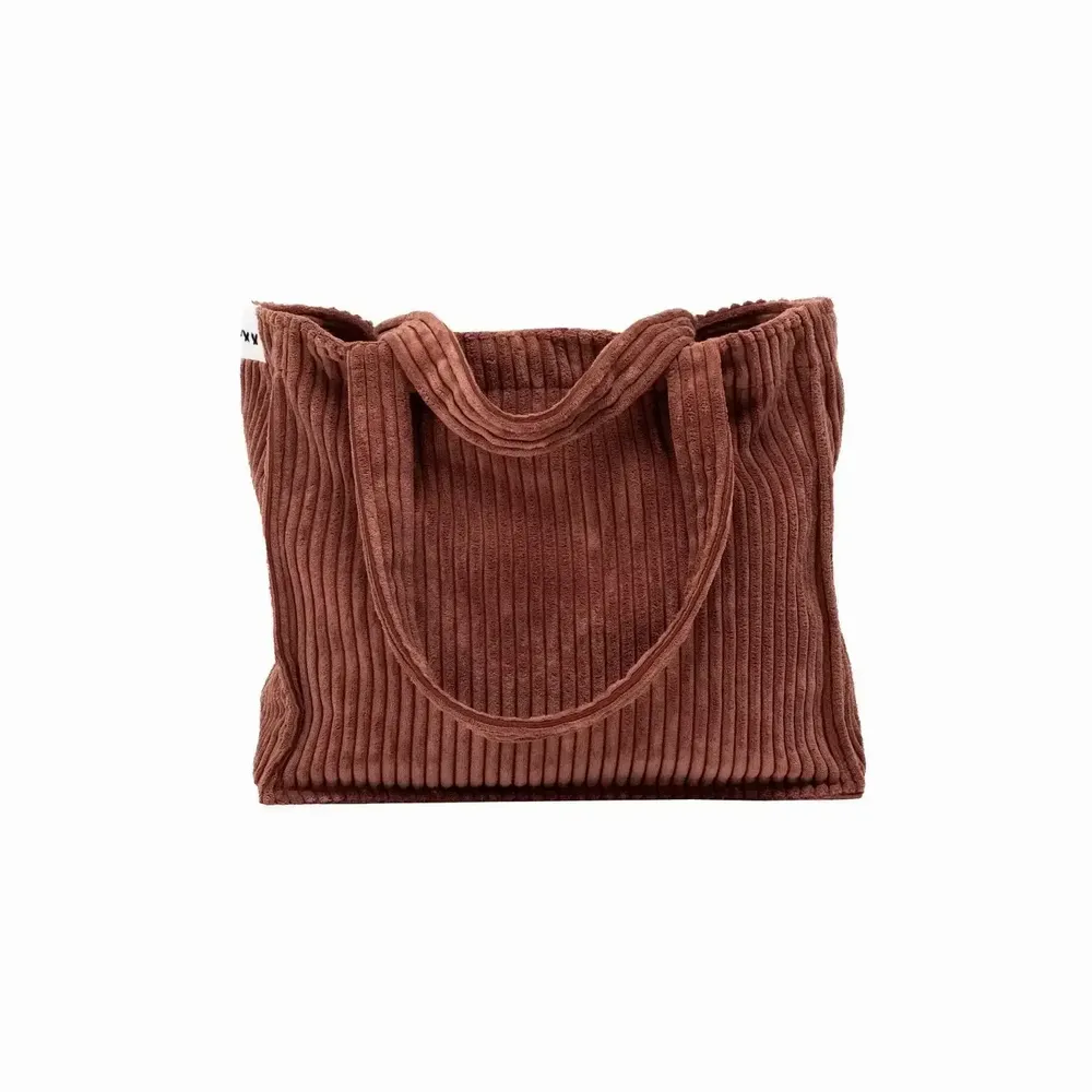 Sacs et cabas - Sac cabas en velours côtelé VOLT 35x45x17 cm - BED AND PHILOSOPHY