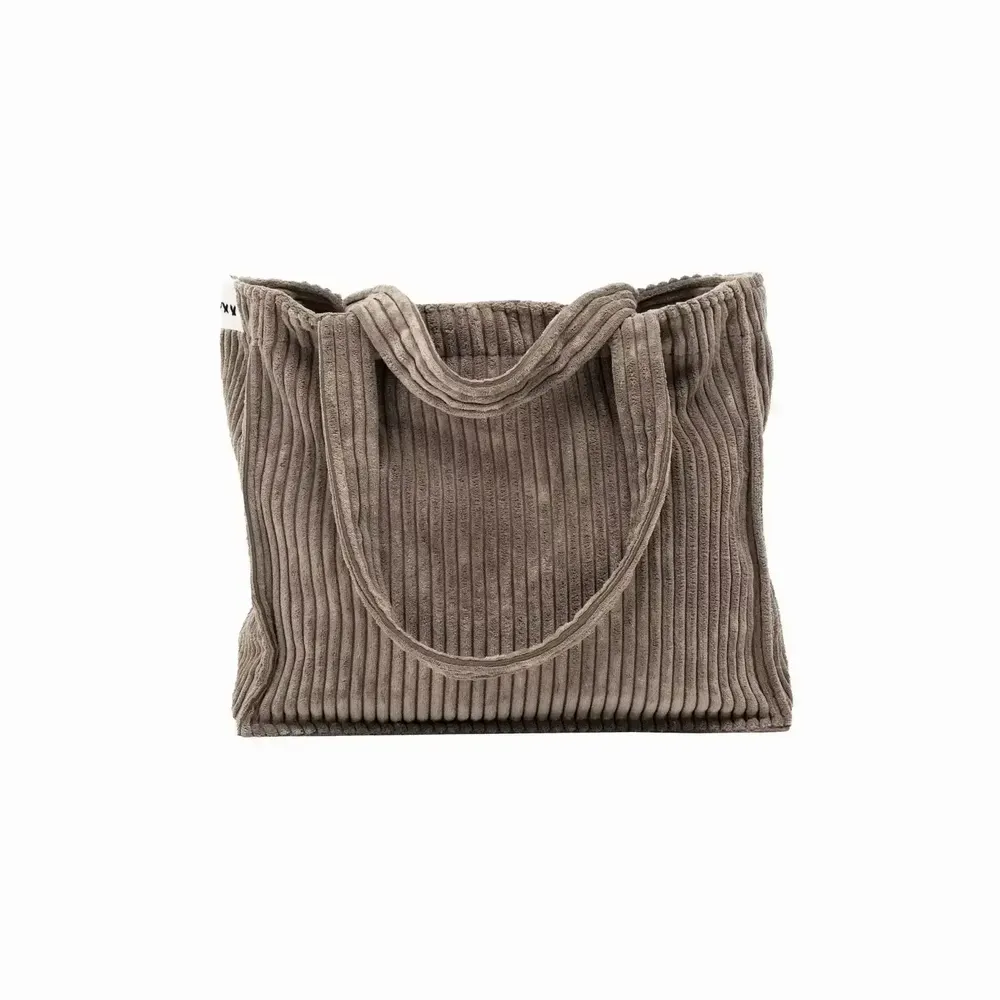 Sacs et cabas - Sac cabas en velours côtelé VOLT 35x45x17 cm - BED AND PHILOSOPHY
