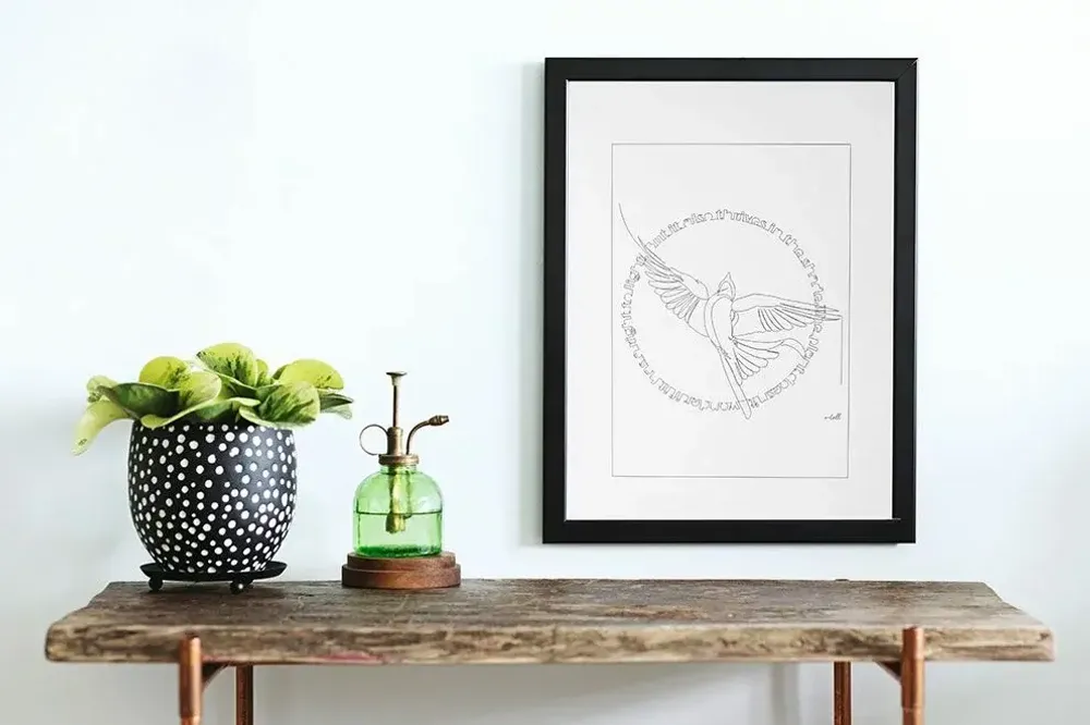 Objets de décoration - Dessin format A3 Papier FineArt Inkjet - COSETTE ET LES LYS