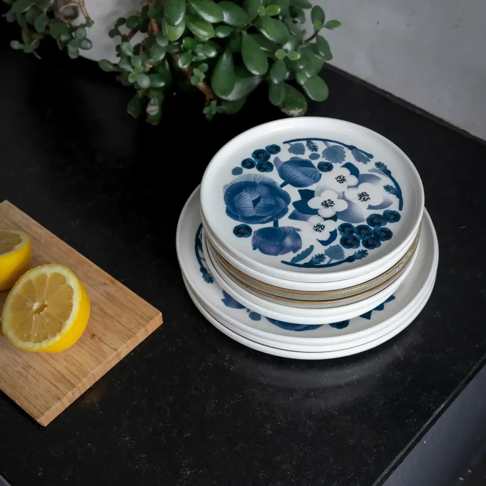 Assiettes au quotidien - Assiette Lapin Kukka Bleu 20 cm - PENTIK
