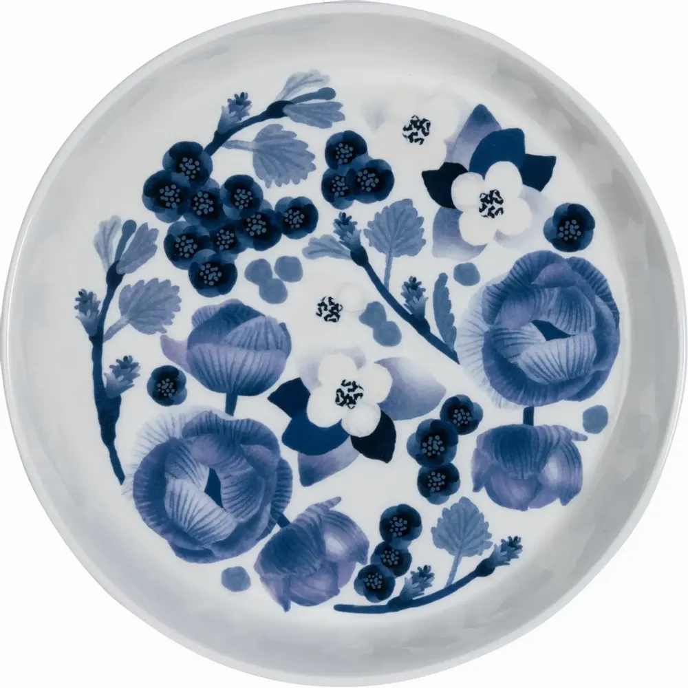 Platter and bowls - Lapin Kukka Pie Dish Blue 25 cm - PENTIK