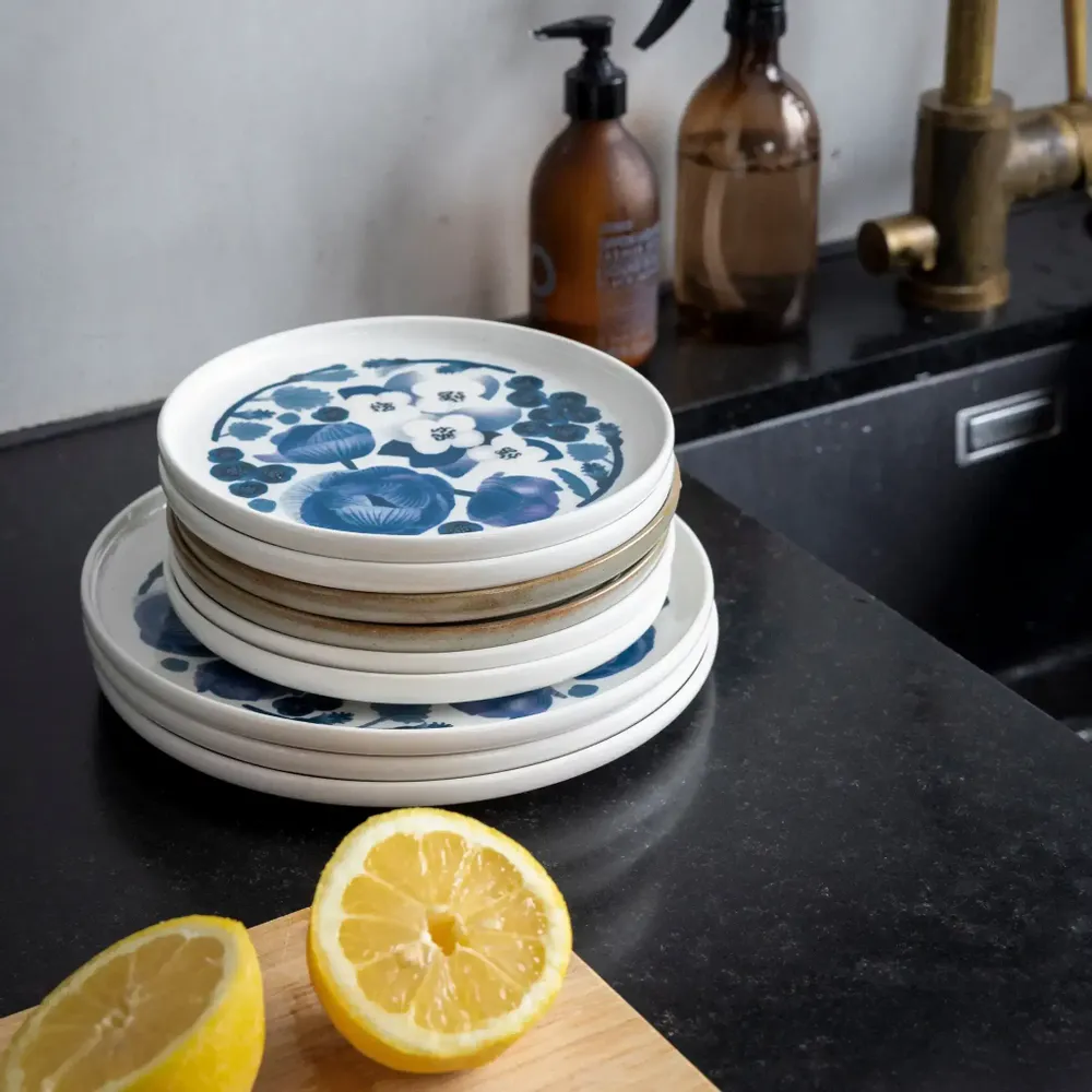 Assiettes au quotidien - Assiette Lapin Kukka Bleu 25 cm - PENTIK