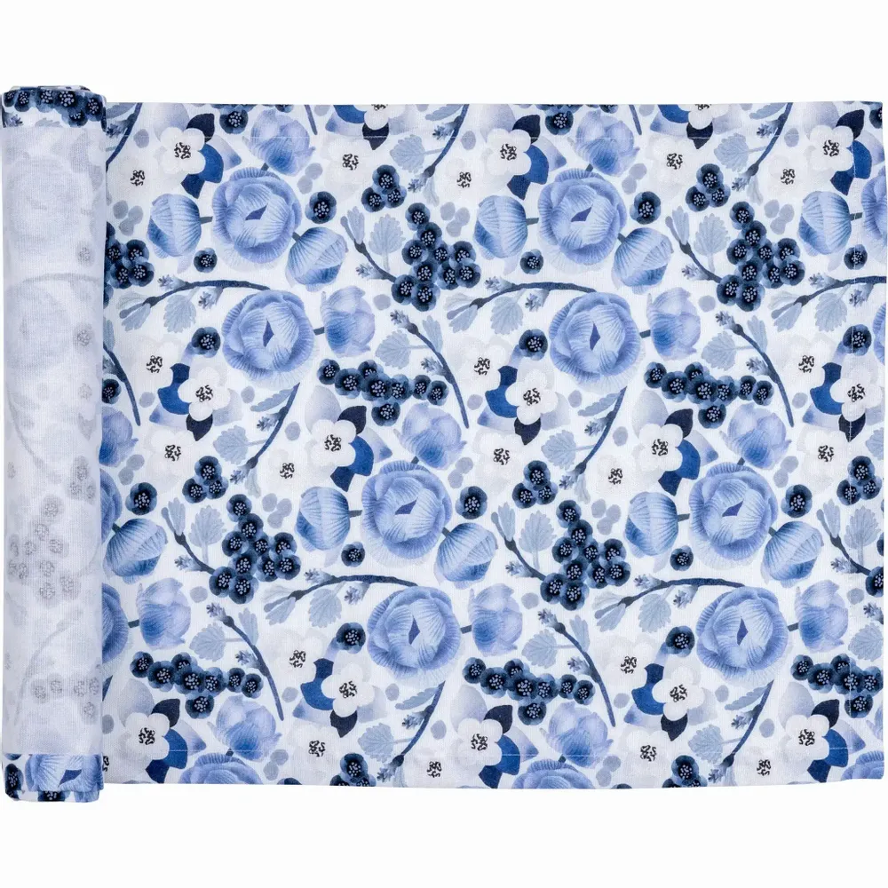 Tapis - Tapis de passage Lapin Kukka enduit acrylique bleu 45x160 cm - PENTIK