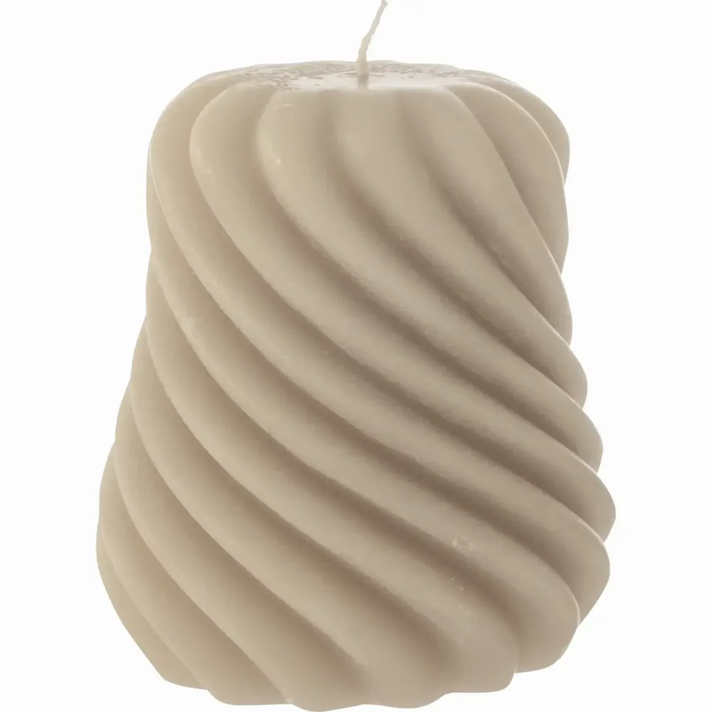 Candles - Myrsky Candle Beige 10x12 cm - PENTIK