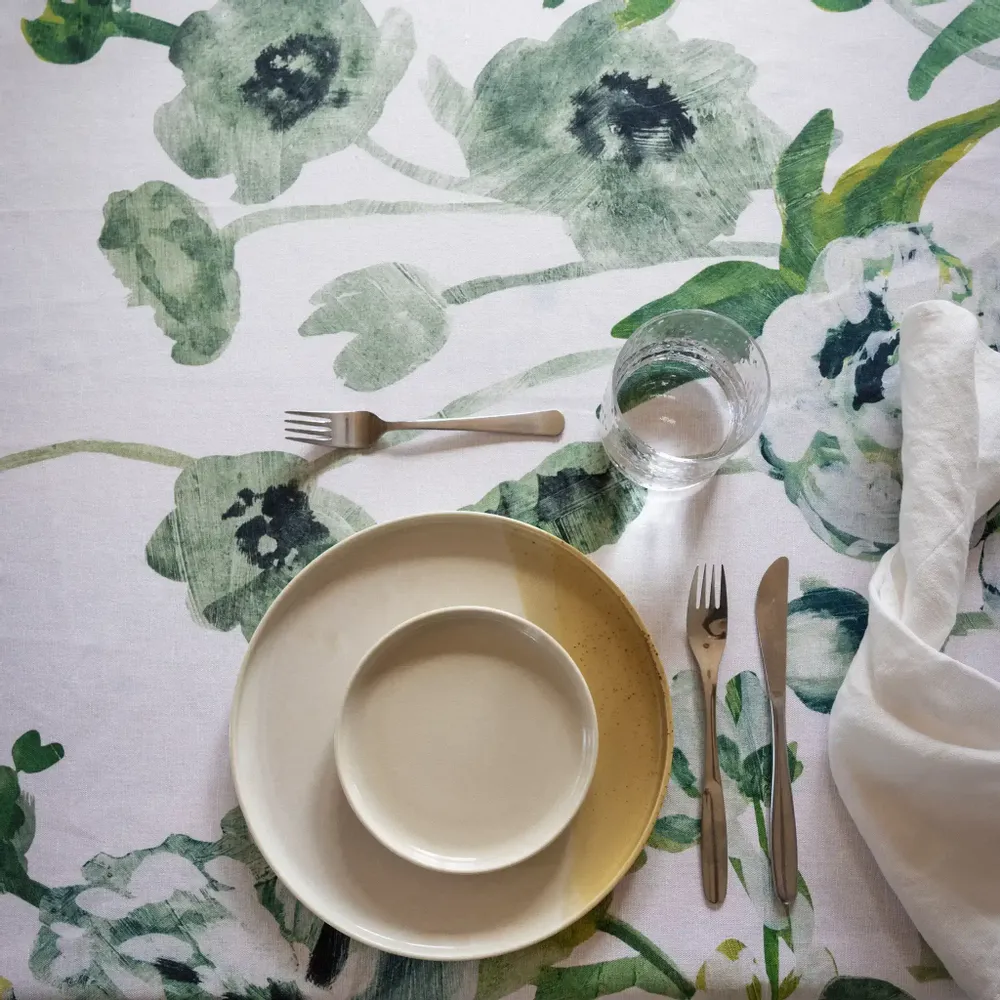 Kitchen utensils - Freesia Runner Halflinen Green 45x160 cm - PENTIK