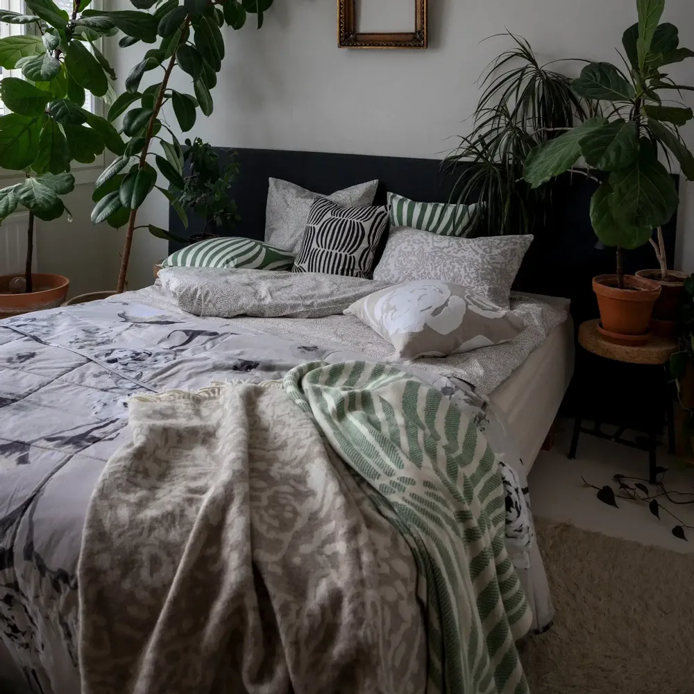 Linge - Couverture Vilja Vert 130x170 cm - PENTIK