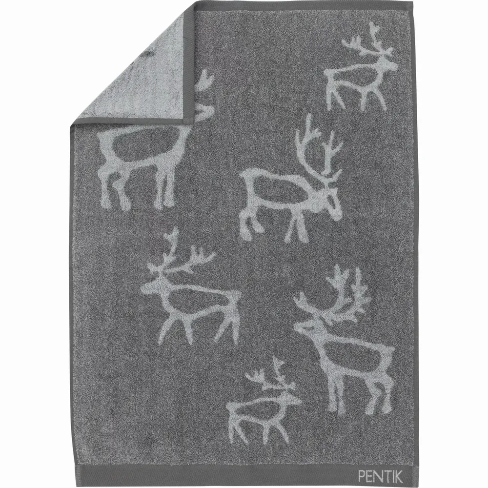 Other bath linens - Saaga Hand Towel Grey 50x70 cm - PENTIK