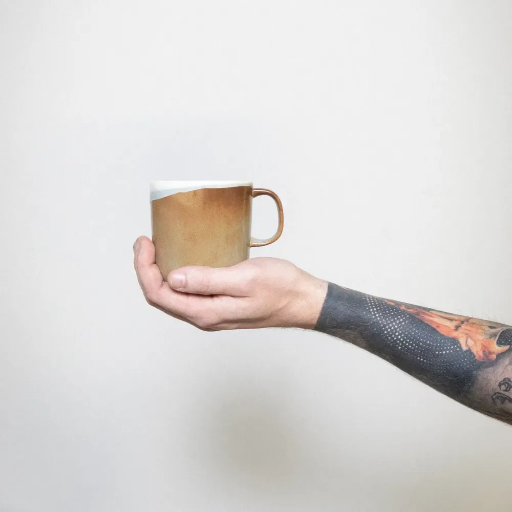 Mugs - Tuntu Mug Grey Natural white 0,35 l - PENTIK