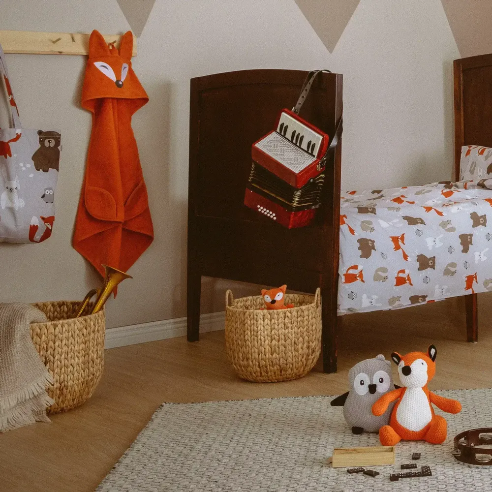 Other bath linens - Metsänväki Kettu Hooded Towel Orange 73x73 cm - PENTIK