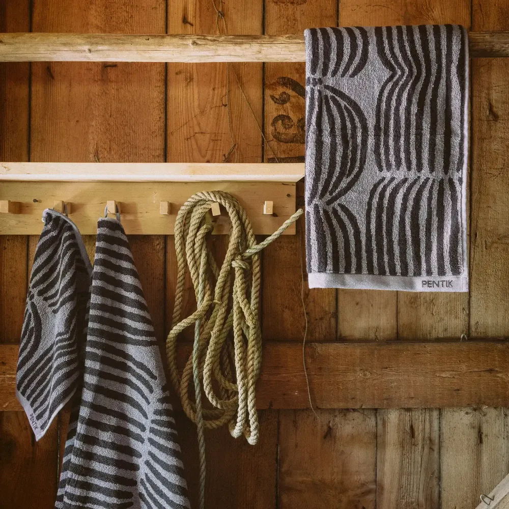 Autres linges de bain - Serviette à main Vilja Noir 50x70 cm - PENTIK