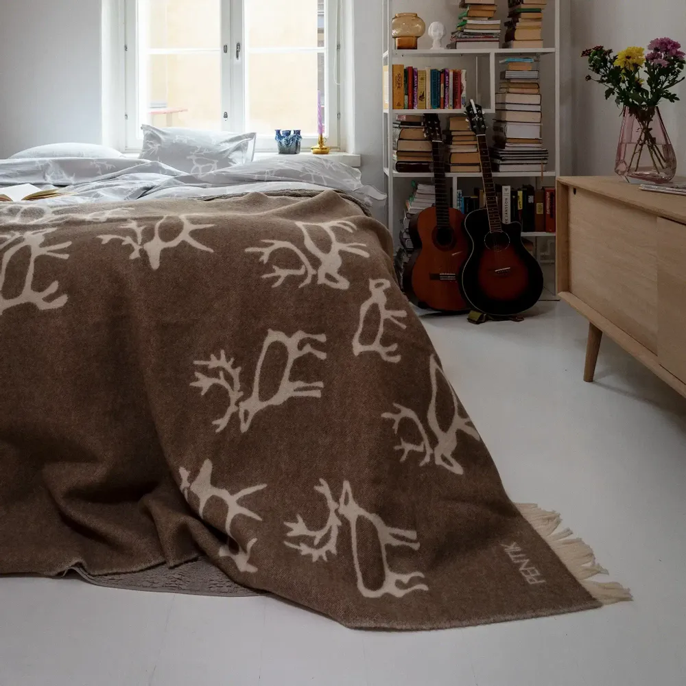 Linens - Saaga Blanket Brown 130x170 cm - PENTIK