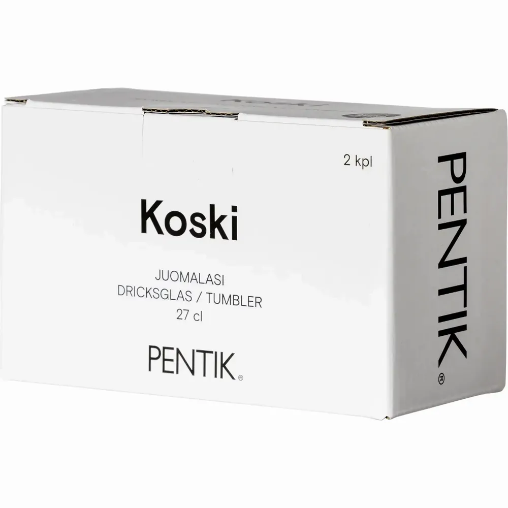 Glass - Koski Tumbler 2 pcs Clear 27 cl - PENTIK