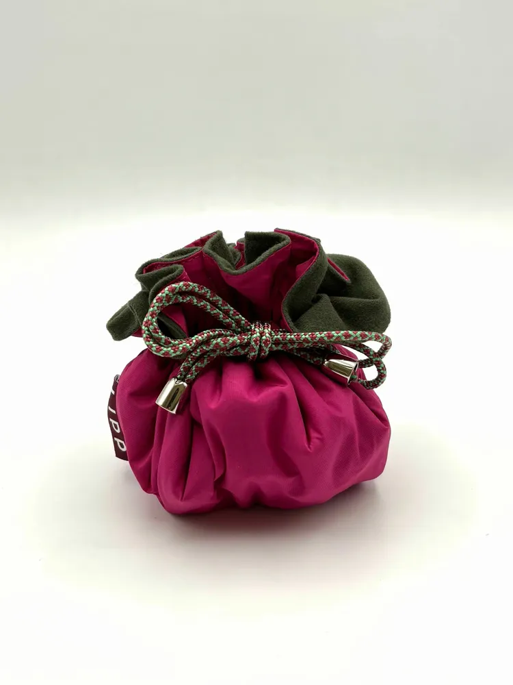Cadeaux - Sac à bijoux avec cordon fuchsia/olive - LIPP
