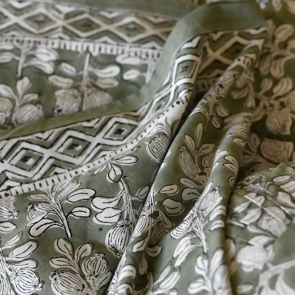 Linge de lit - Linge de maison Alhambra imprimé blockprint - MAISON LILO