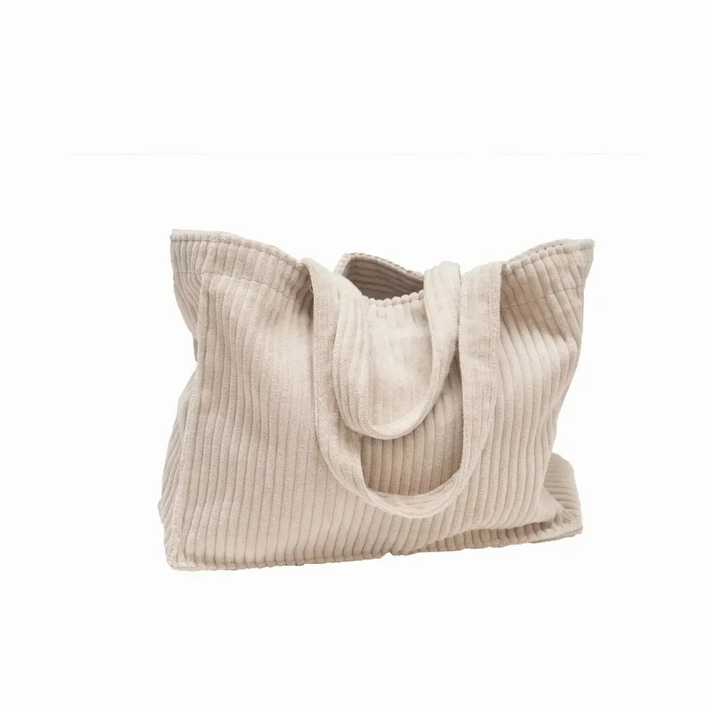 Sacs et cabas - Sac cabas en velours côtelé VOLT 35x45x17 cm - BED AND PHILOSOPHY