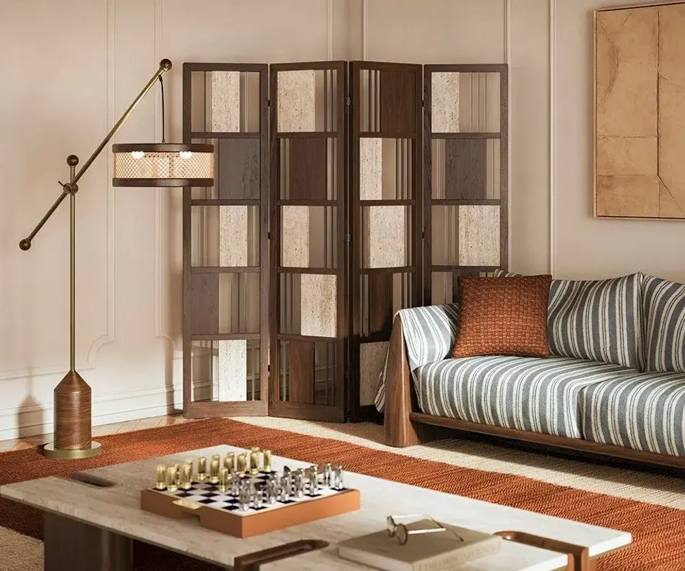 Objets de décoration - Paravent pliable Wordsworth - WOOD TAILORS CLUB