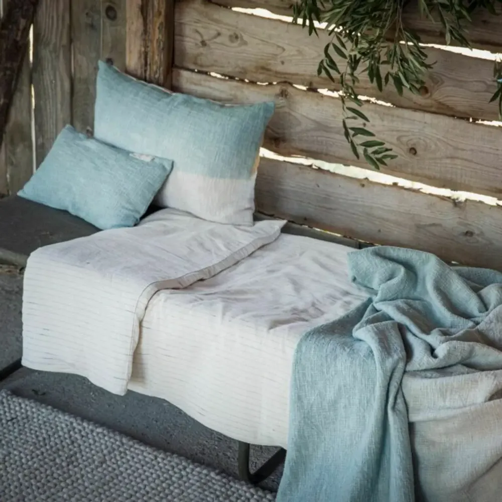 Fabric cushions - TAICHI Dip & Dye cotton cushion cover 25x40 cm - BED AND PHILOSOPHY